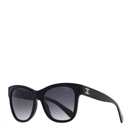 Chanel Acetate Polarized Square CC Sunglasses 5380 Black 1 of 7