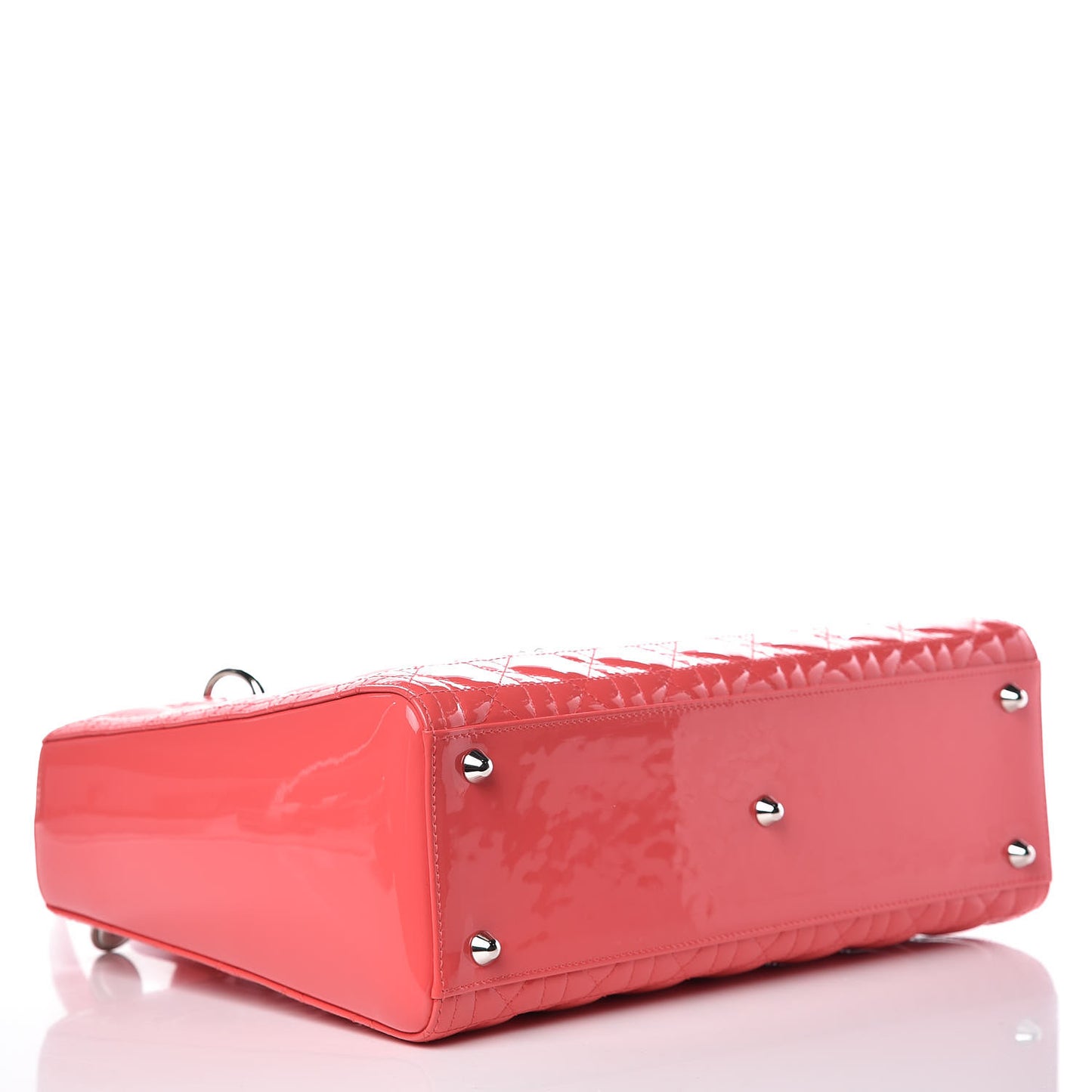 Patent Cannage Large Lady Dior Light Coral