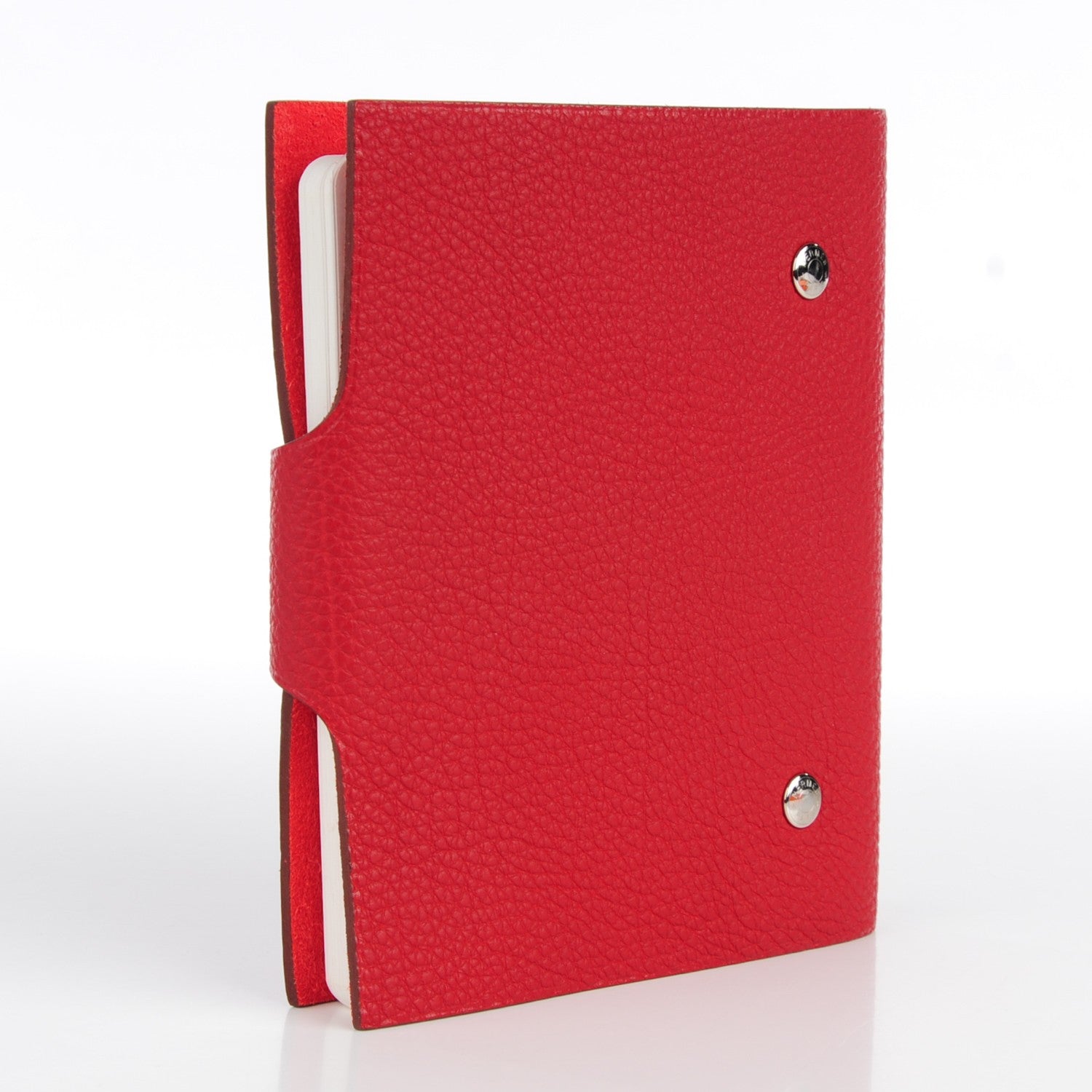 Hermes Togo Ulysse PM Notebook Cover Rouge Garance 3 of 7