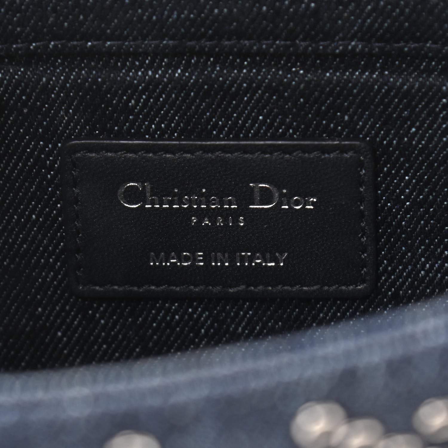Christian Dior Denim Eyelet Lady D-Joy Blue 6 of 10