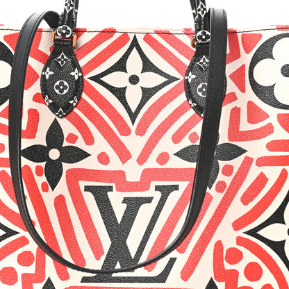 Louis Vuitton Monogram Giant Crafty Onthego GM Creme Rouge Black 7 of 9