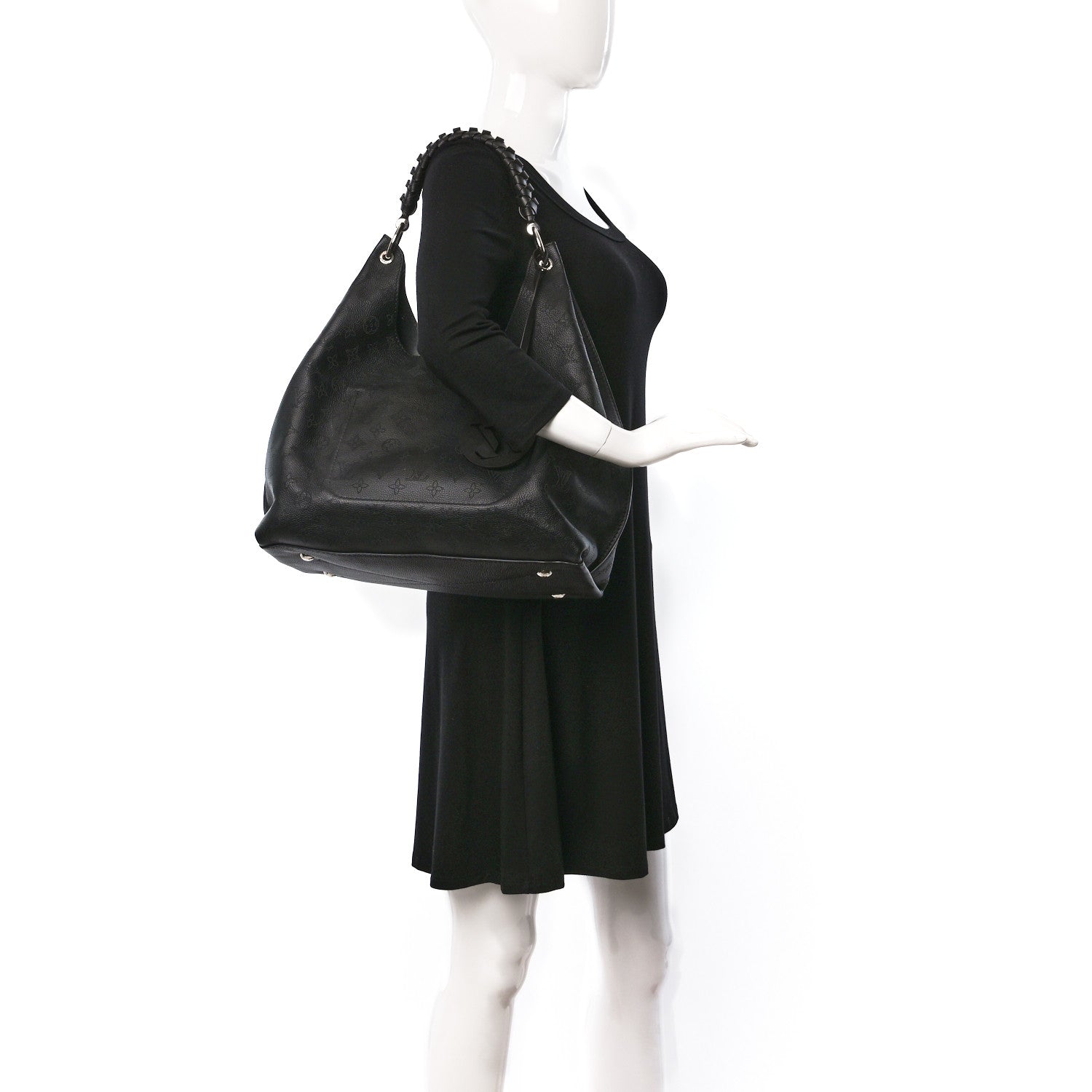 Louis Vuitton Mahina Carmel Hobo Black 2 of 10