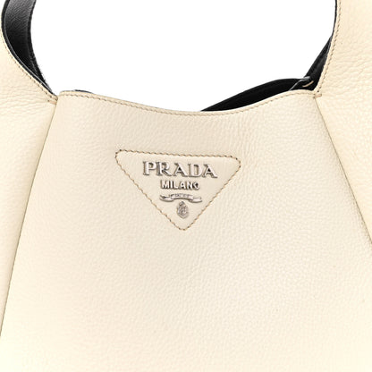 Prada Vitello Daino Soft Dynamique Hobo Talco Black 7 of 11
