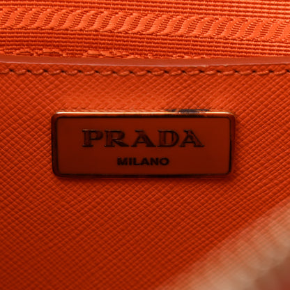 Prada Saffiano Lux Medium Promenade Tote Papaya 5 of 19