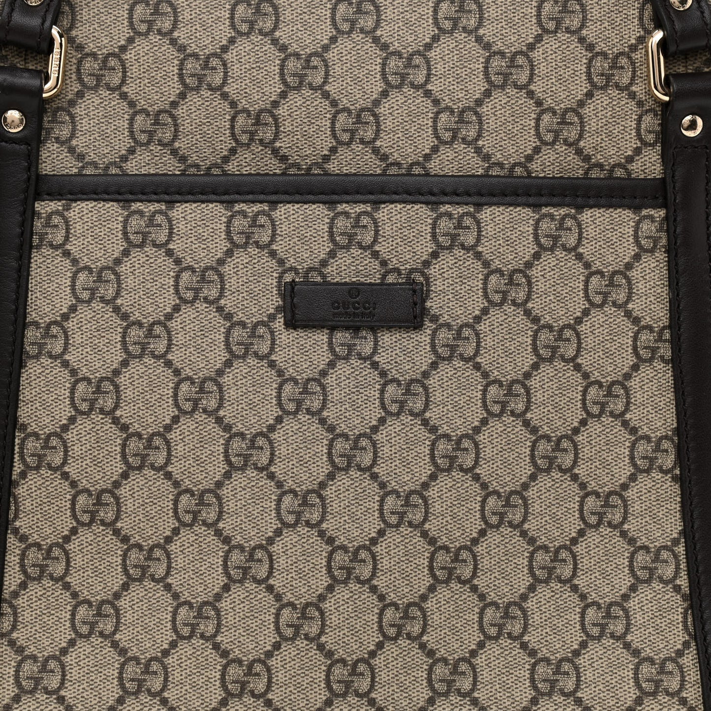 GG Supreme Monogram Medium Joy Tote Dark Brown