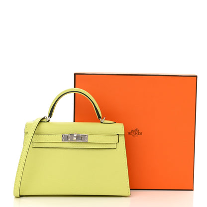 Hermes Chevre Mysore Mini Kelly Sellier 20 Jaune Bourgeon 11 of 11