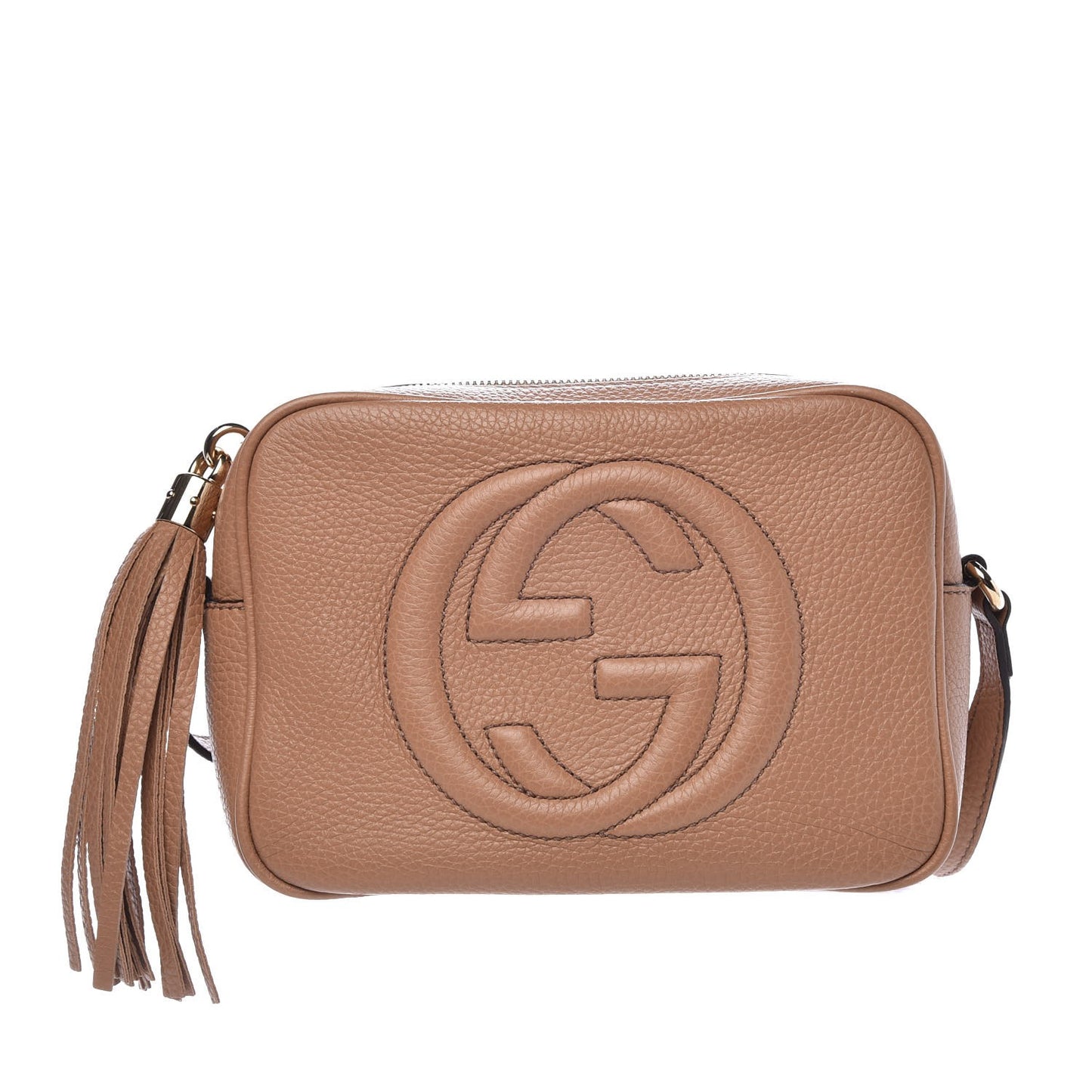 Pebbled Calfskin Small Soho Disco Bag Camelia