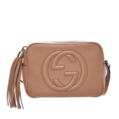 Gucci Pebbled Calfskin Small Soho Disco Bag Camelia 1 of 7