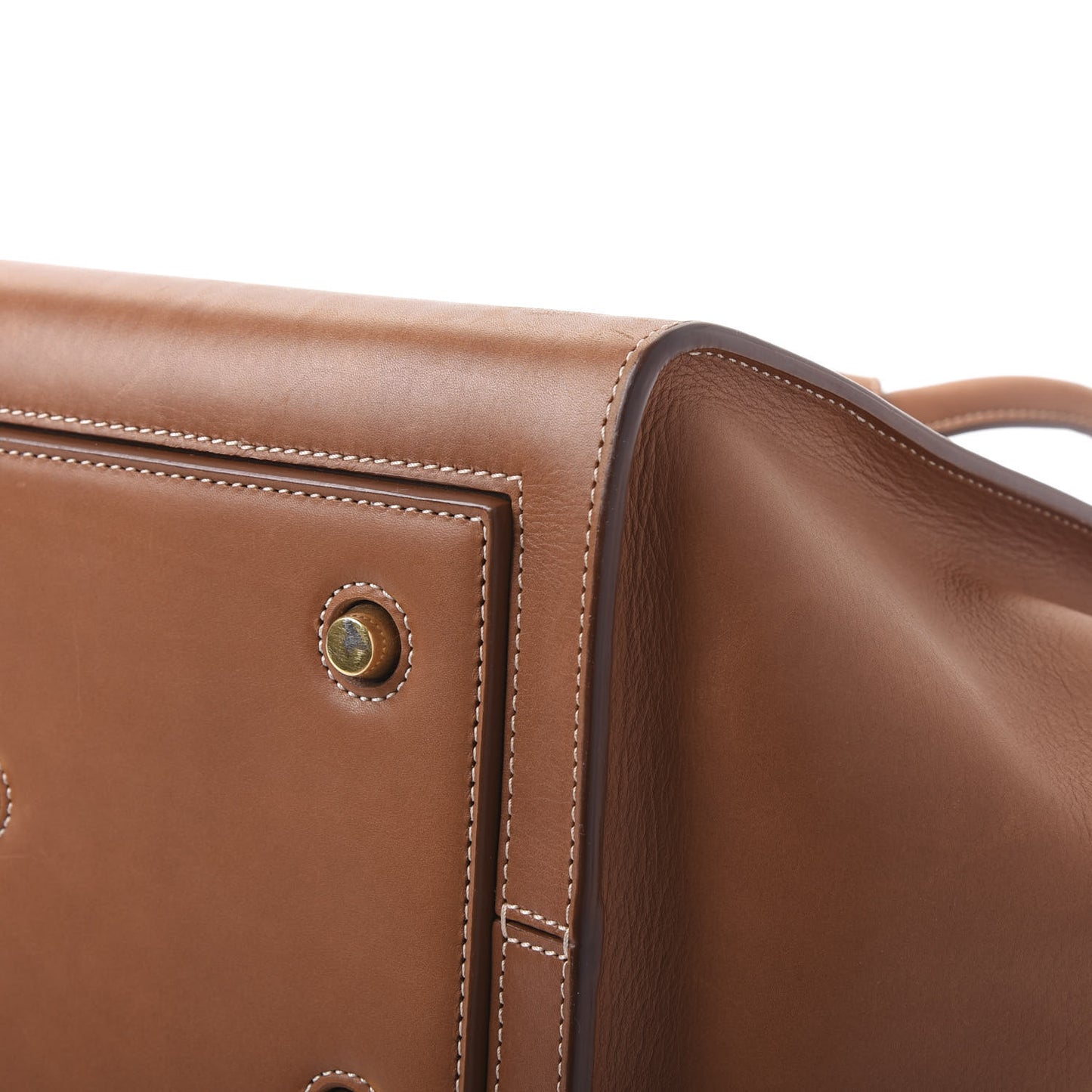 Natural Calfskin Small Tie Knot Tote Tan