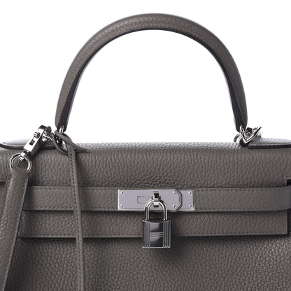 Hermes Taurillon Clemence Kelly Retourne 25 Etain 11 of 12