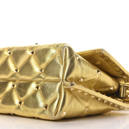Valentino Garavani Metallic Nappa Candystud Top Handle Bag Gold 7 of 10