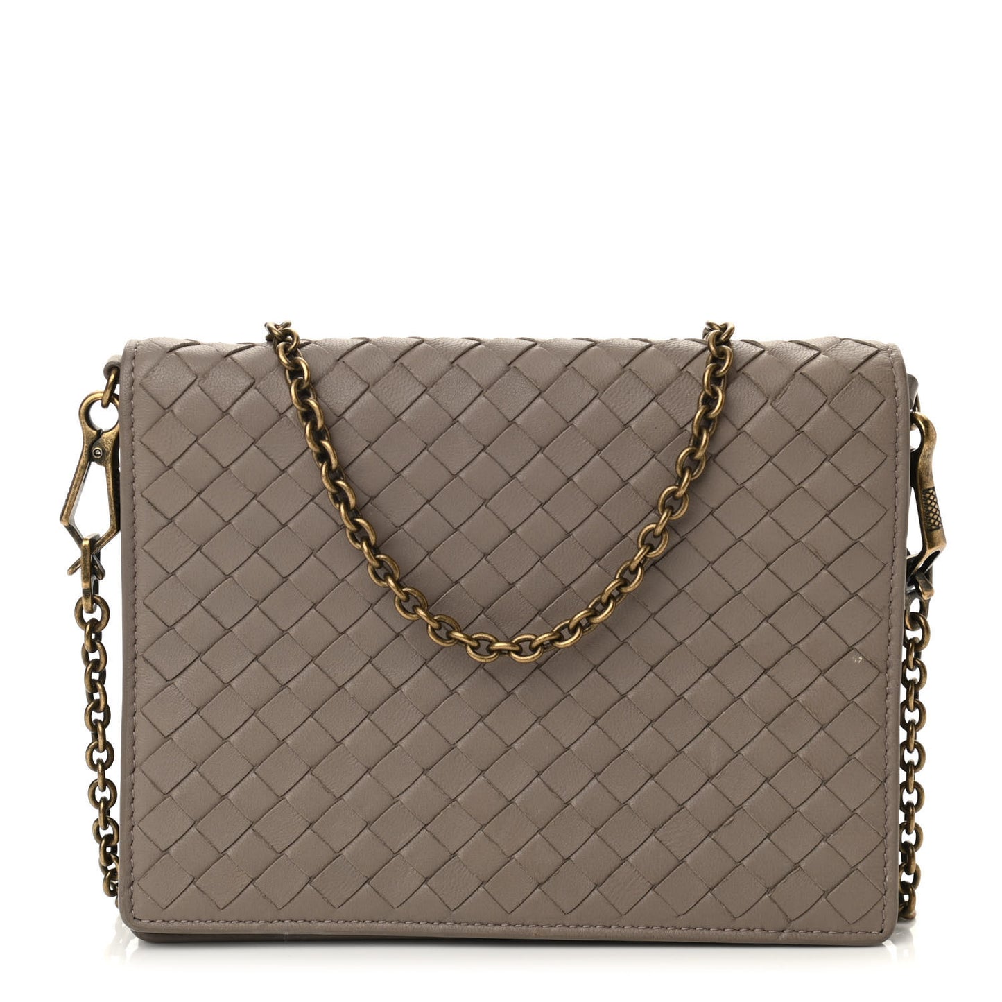 Nappa Intrecciato Chain Wallet Shadow