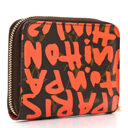 Louis Vuitton Monogram Graffiti Zippy Coin Purse Orange 3 of 9