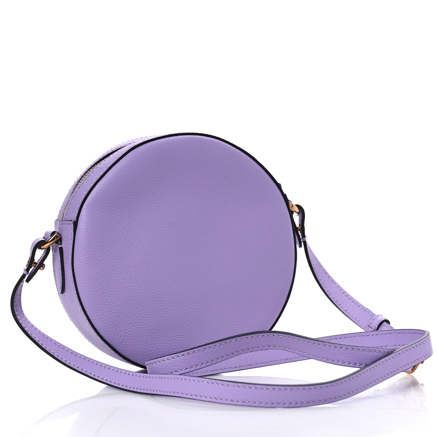 Calfskin La Medusa Round Camera Bag Lilac