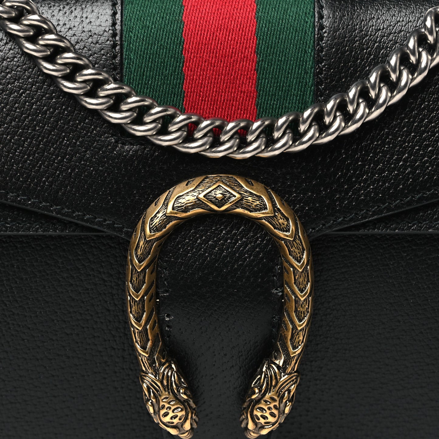 Calfskin Web Small Dionysus Shoulder Bag Black