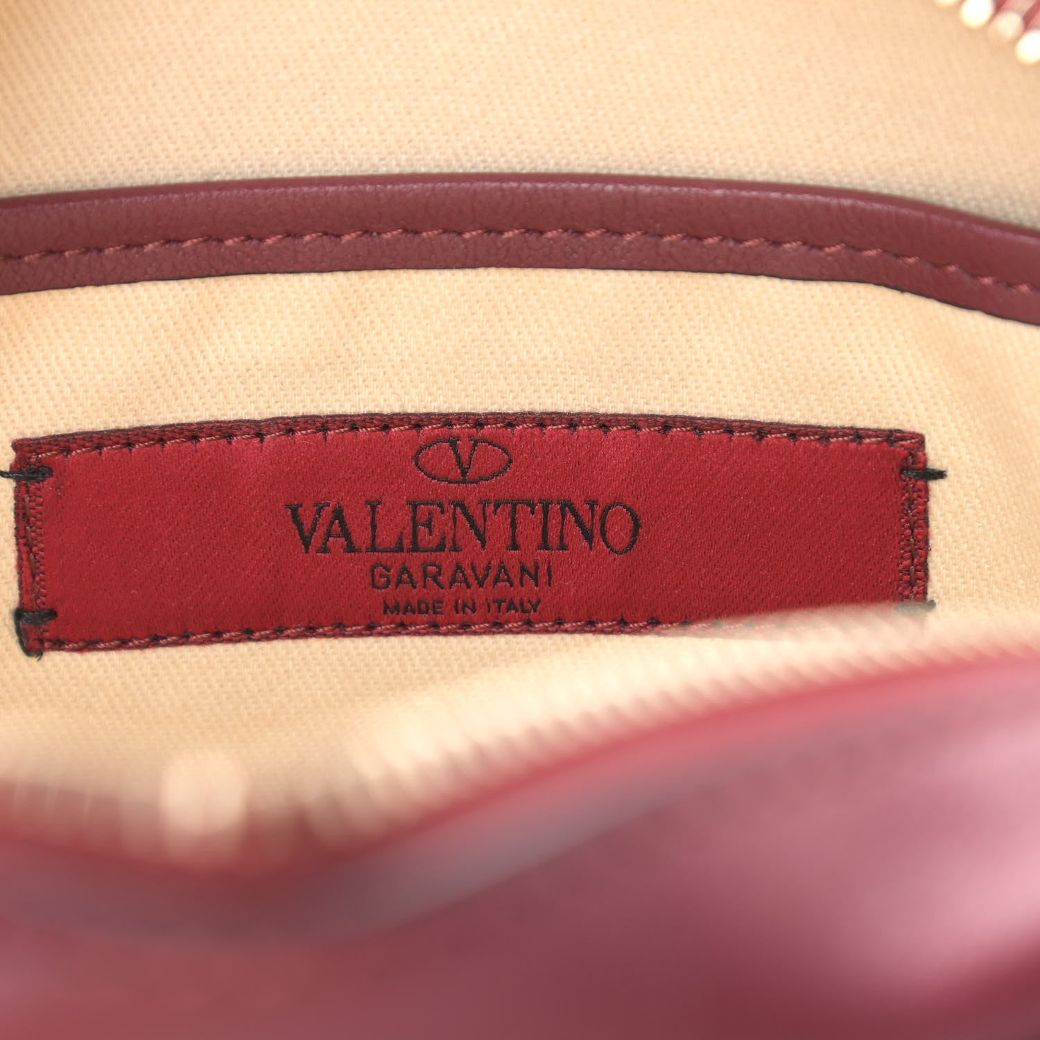 Valentino Garavani Calfskin Rockstud Camera Crossbody Bag Cerise 5 of 7
