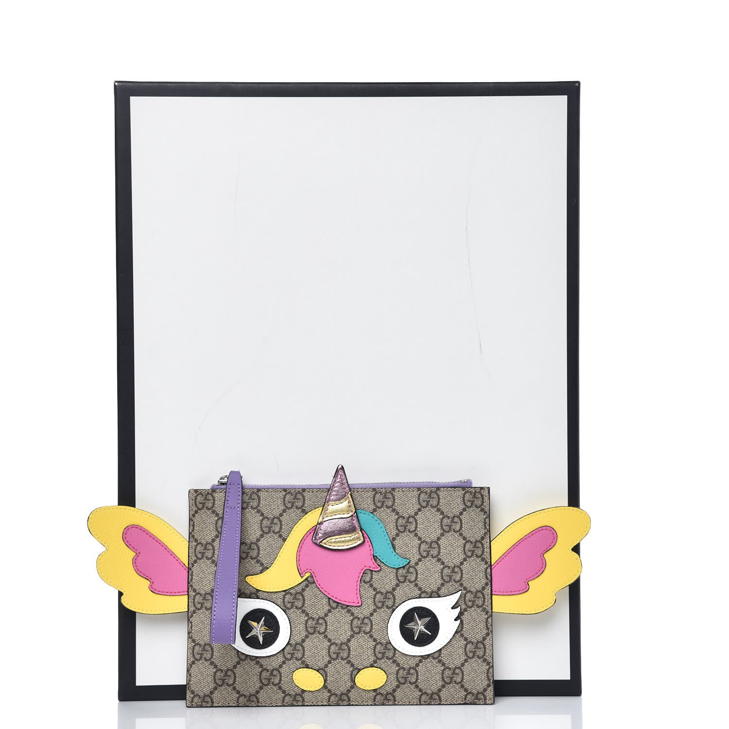 Gucci GG Supreme Monogram Kid's Unicorn Zip Pouch Multicolor 9 of 9