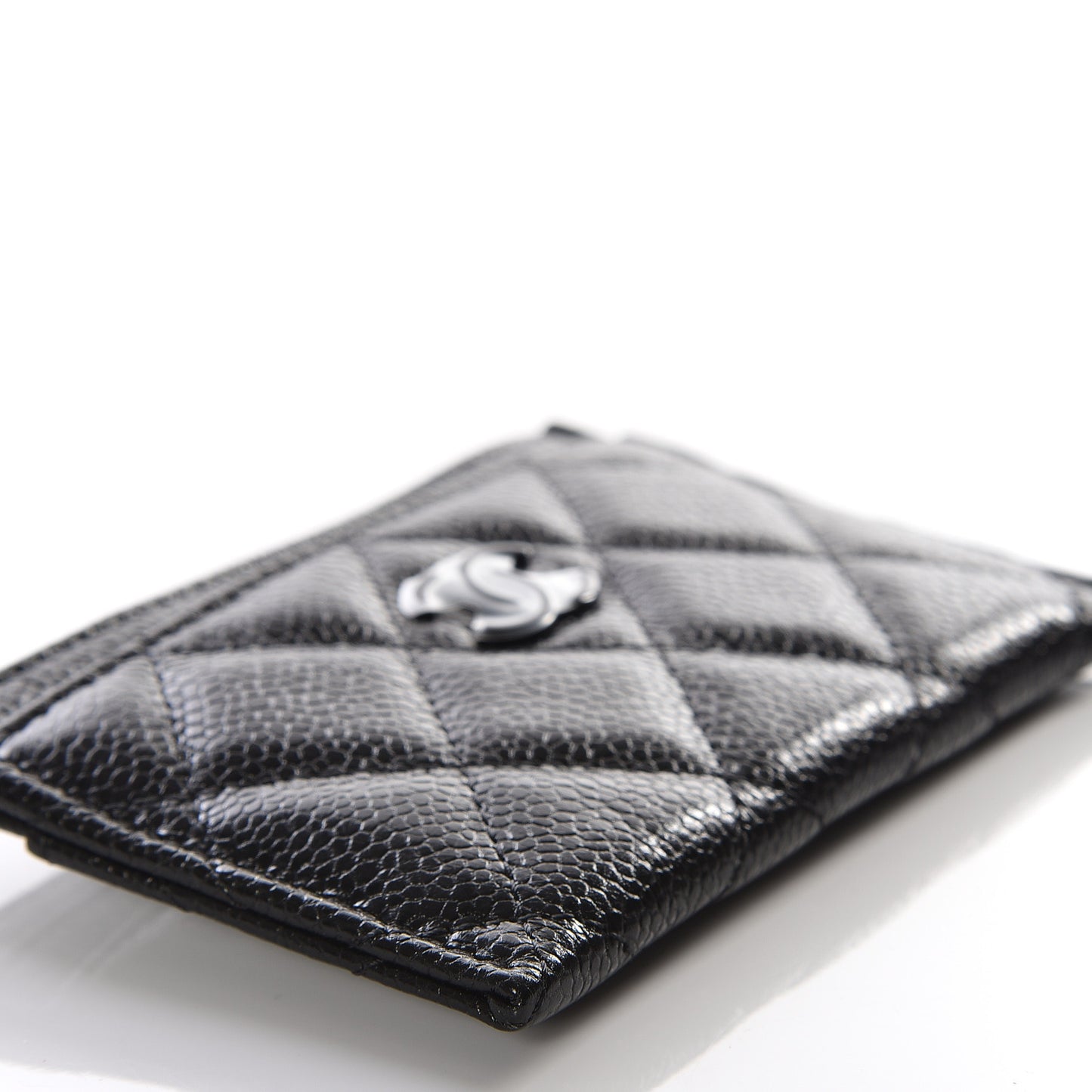 Caviar Quilted Incognito Card Holder Black