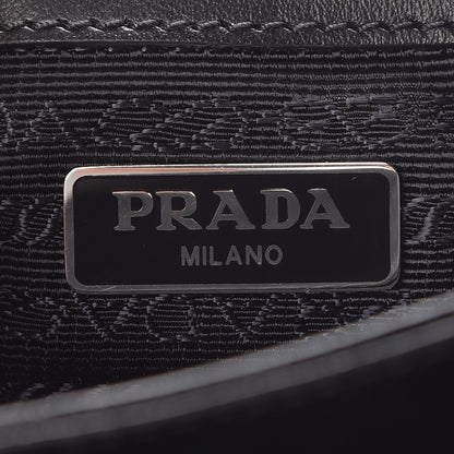 Prada Saffiano Soft Calf Chain Crossbody Bag Black 6 of 8