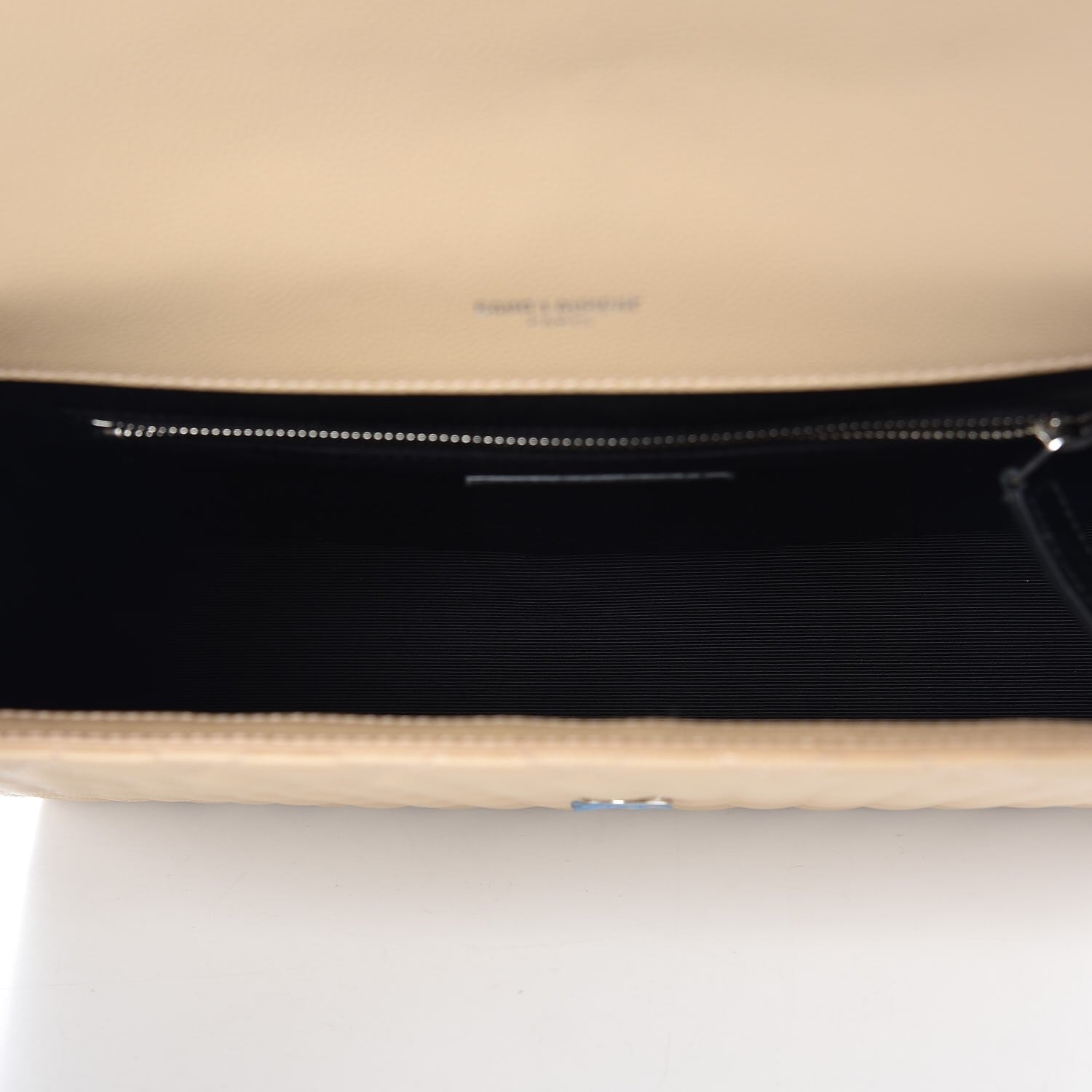 Saint Laurent Grain De Poudre Mixed Matelasse Large Triquilt Monogram Satchel Nude Powder 6 of 8