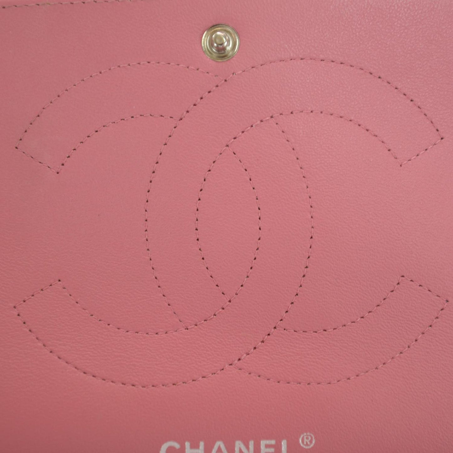 Lambskin Quilted Jumbo Double Flap Pink