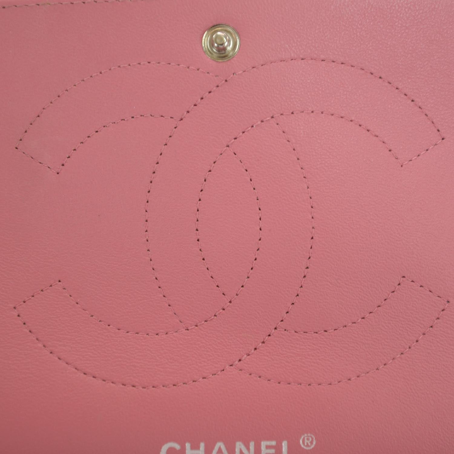 Chanel Lambskin Quilted Jumbo Double Flap Pink 9 of 10