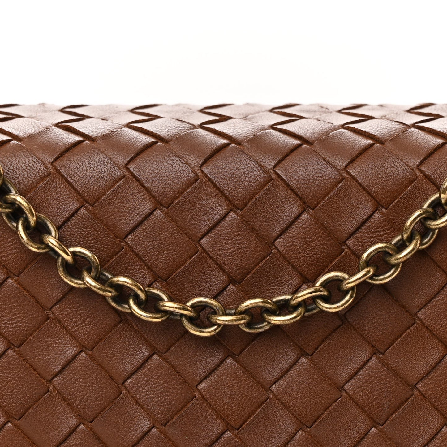 Nappa Intrecciato Baby Olimpia Shoulder Bag Ebano