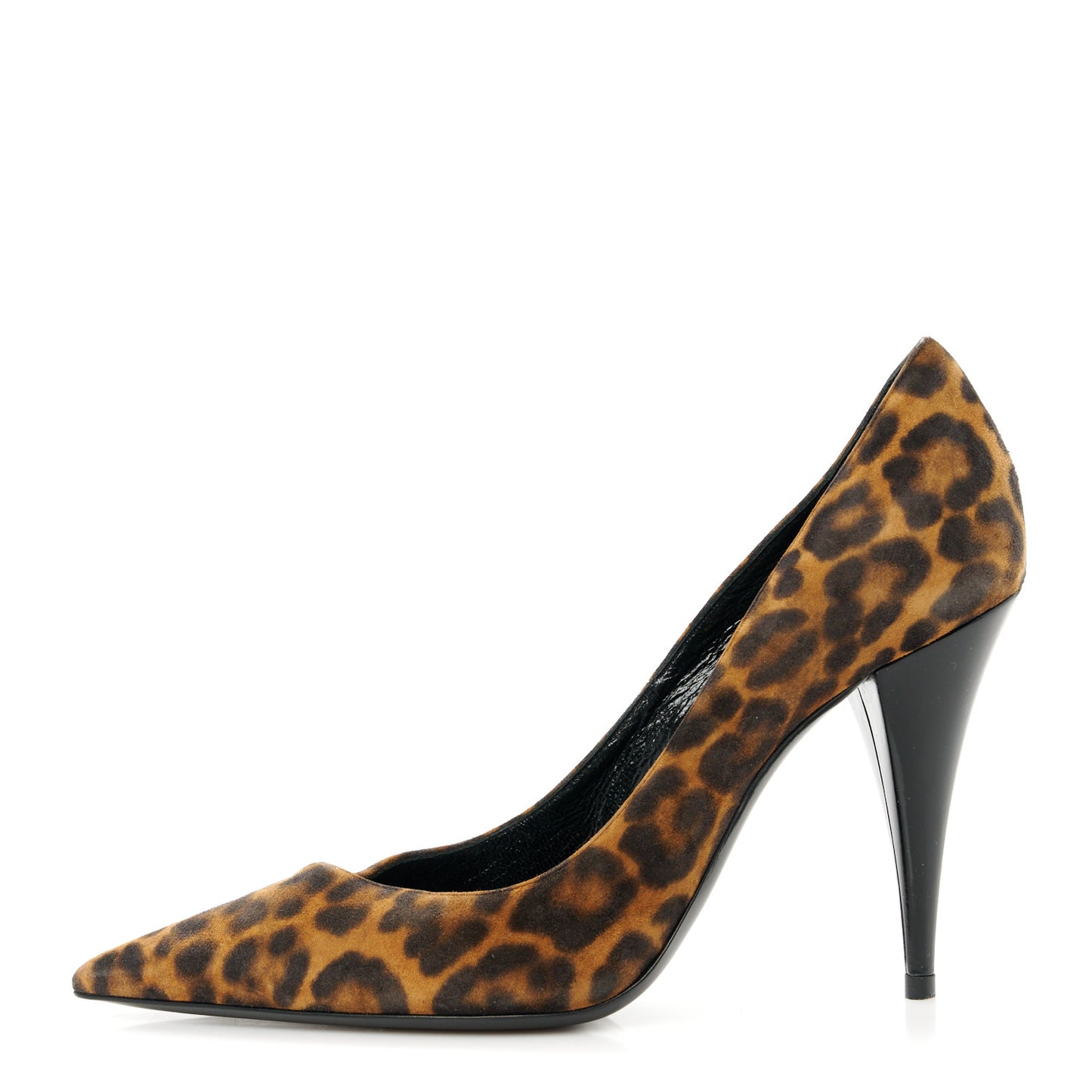 Suede Leopard Printed Anja Pumps 36.5 Natural Coffee