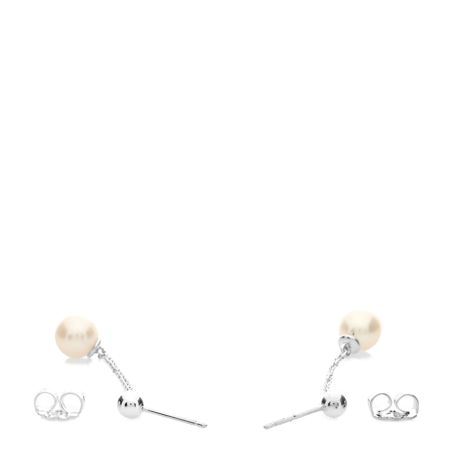 Sterling Silver Pearl Ziegfeld Drop Earrings