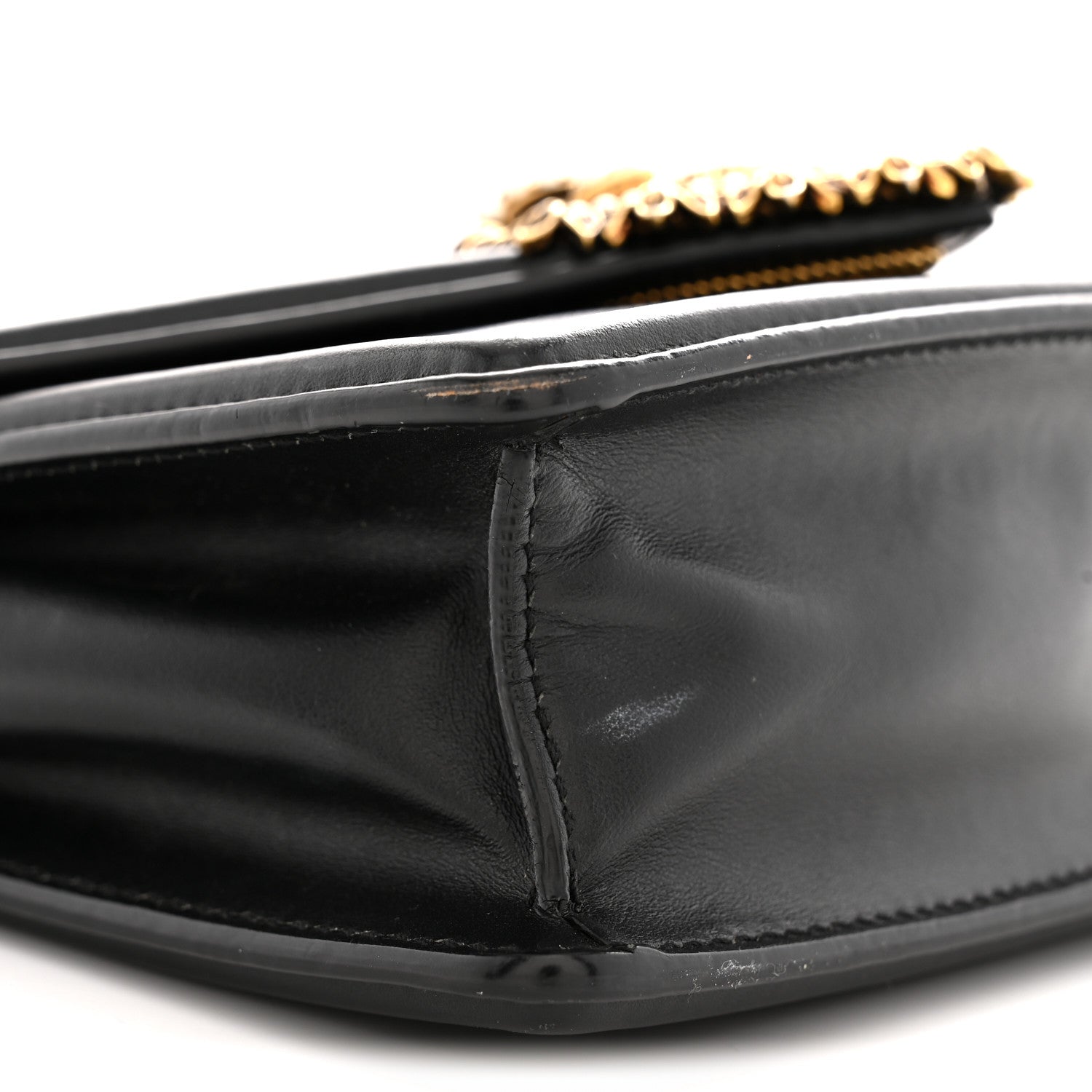 Dolce & Gabbana Smooth Calfskin Small Devotion Envelope Top Handle Bag Black 8 of 12