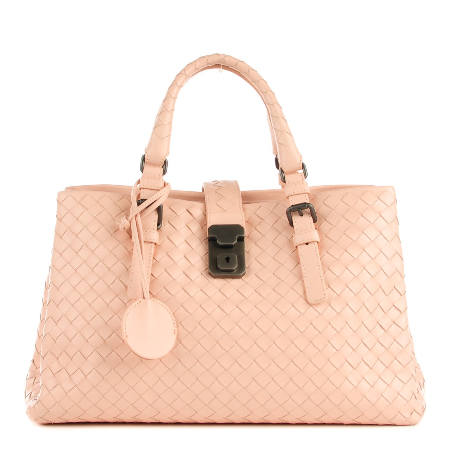 Calf Intrecciato Small Roma Flamingo