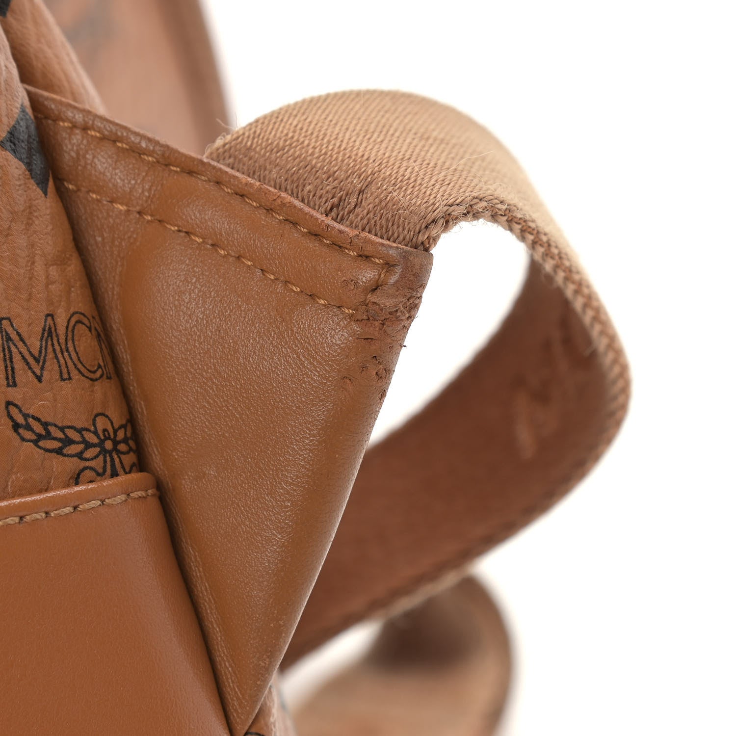 MCM Visetos Large Stark Backpack Cognac 11 of 12