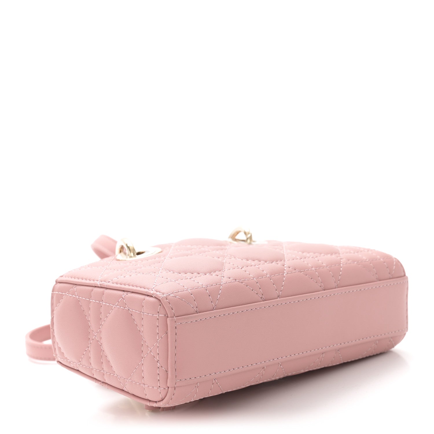 Christian Dior Lambskin Cannage Micro Lady D-Joy Rose De Vents 4 of 10