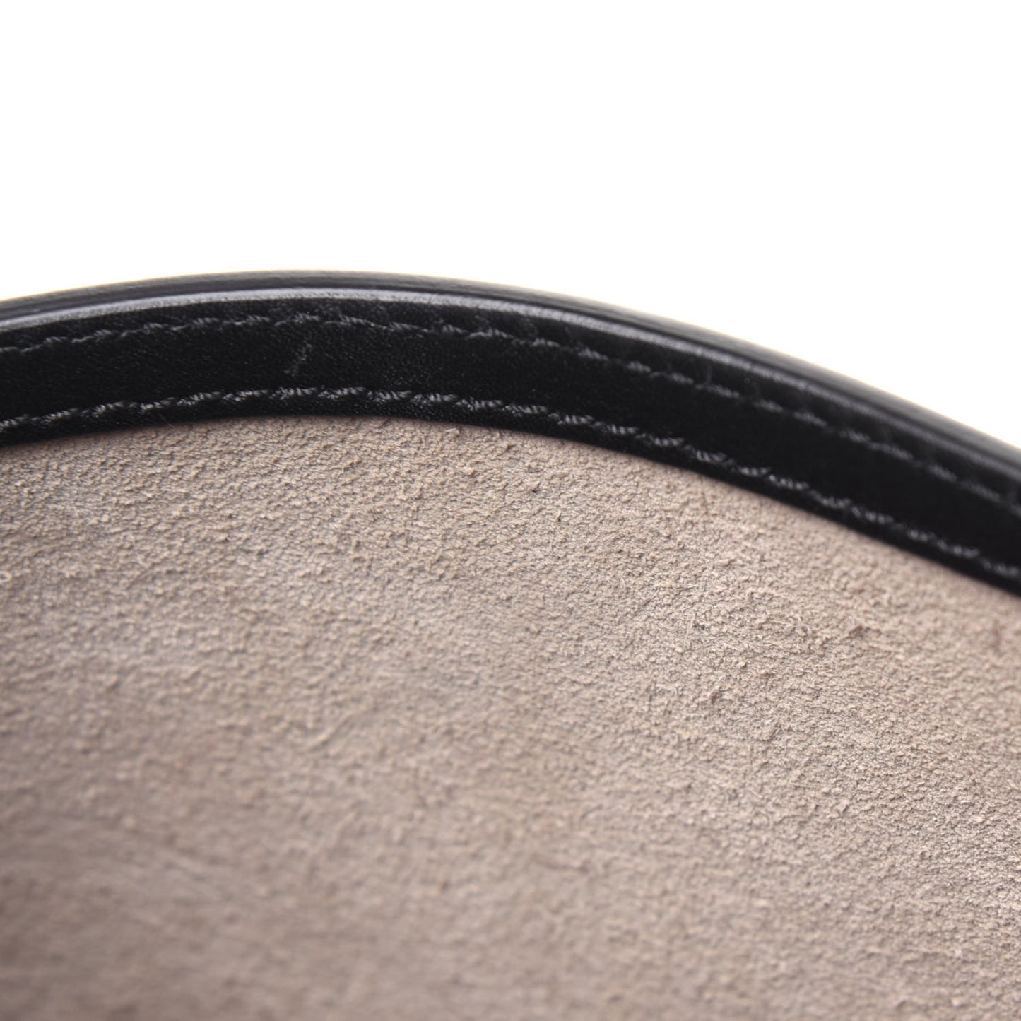Calfskin Suede Small Nile Bracelet Bag Black