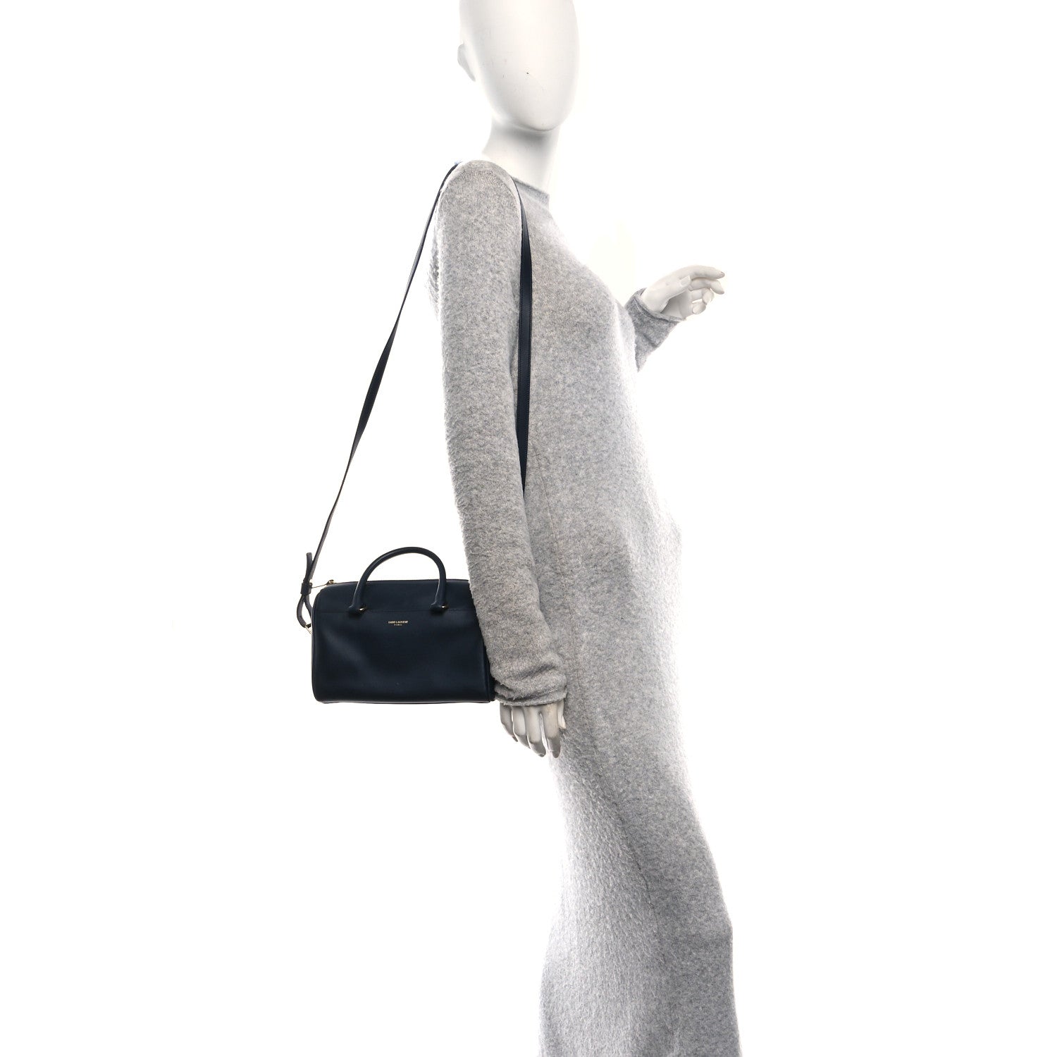 Saint Laurent Calfskin Classic Baby Duffle Navy Blue 2 of 10