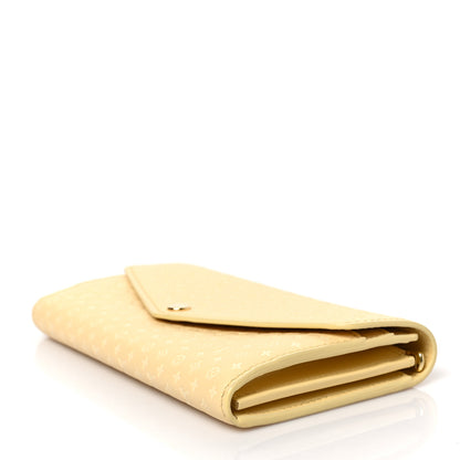 Louis Vuitton Calfskin Nanogram Embossed Sarah Wallet NM Jaune 7 of 7