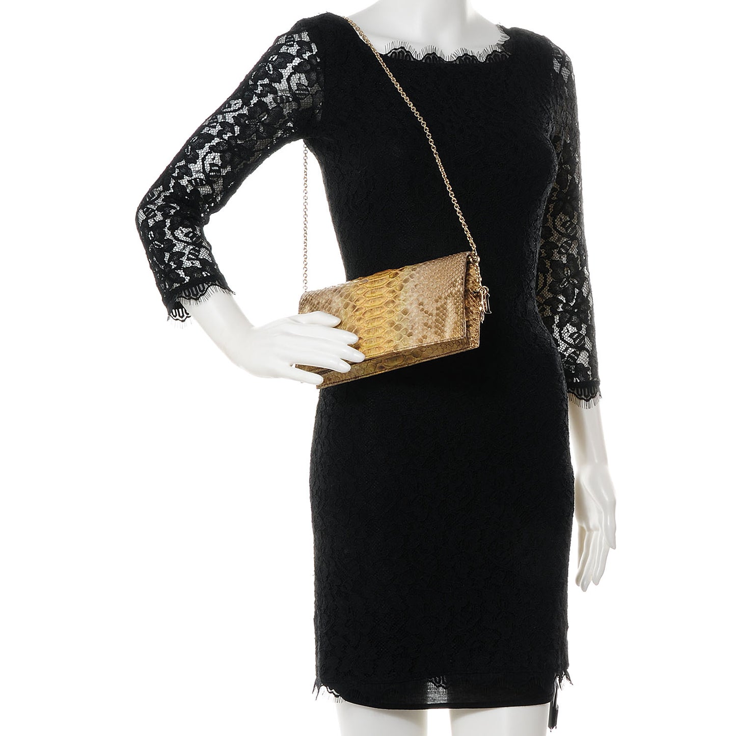 Python Evening Clutch Brown