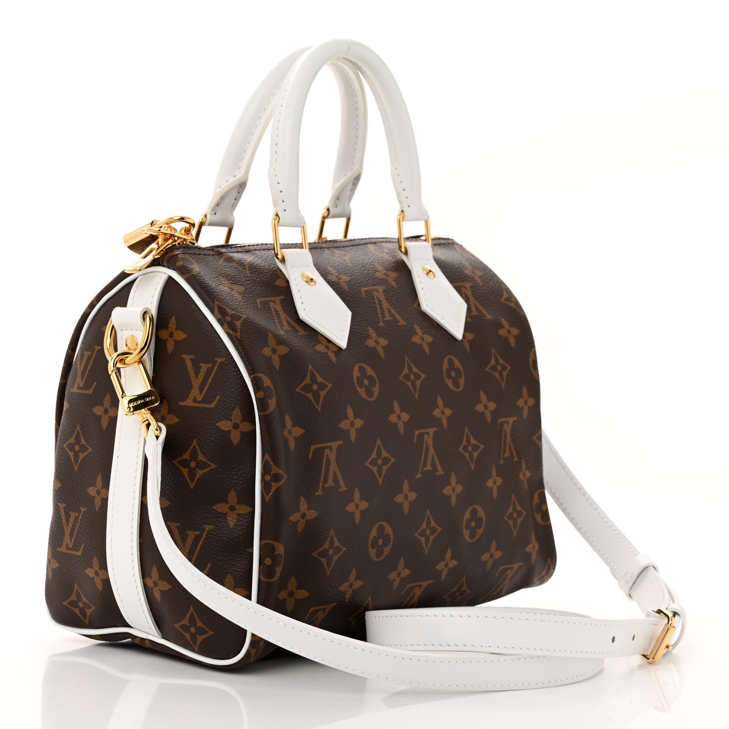 Louis Vuitton Monogram LV Match Speedy Bandouliere 25 White 3 of 10