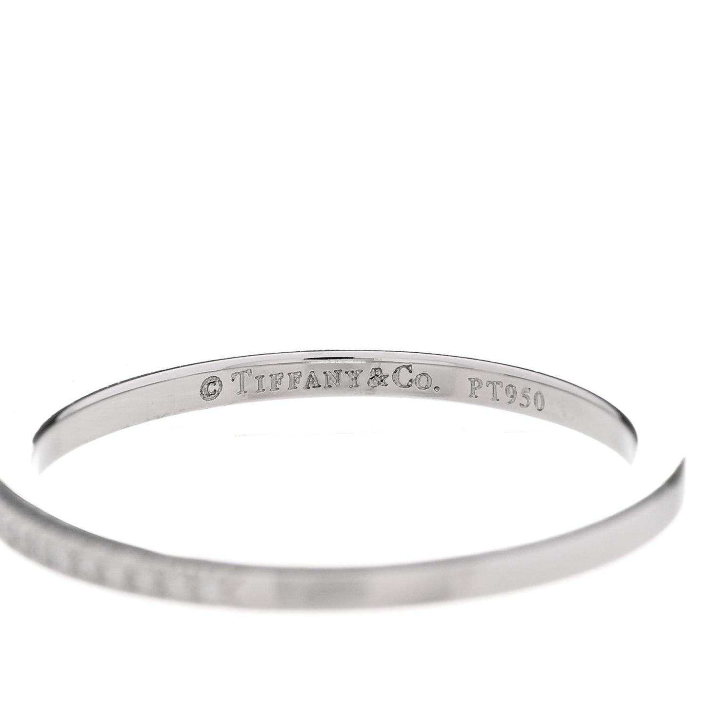 Platinum Diamond Lucida Half Circle Wedding Band Ring 53 6.5