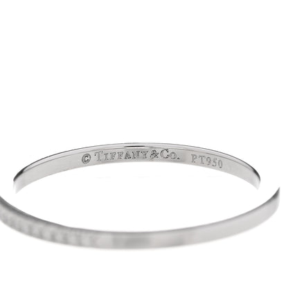Tiffany Platinum Diamond Lucida Half Circle Wedding Band Ring 53 6.5 4 of 6