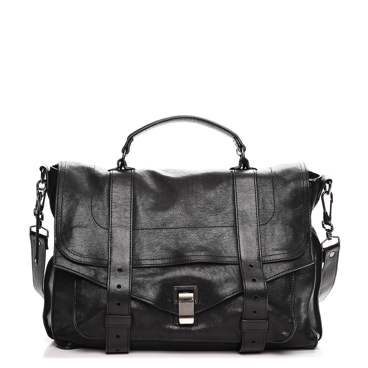 Proenza Schouler Lambskin Large PS1 Satchel Black 1 of 11