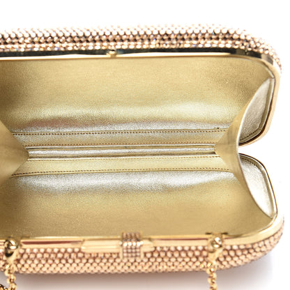 Judith Leiber Swarovski Crystal Minaudiere Clutch Gold 5 of 9