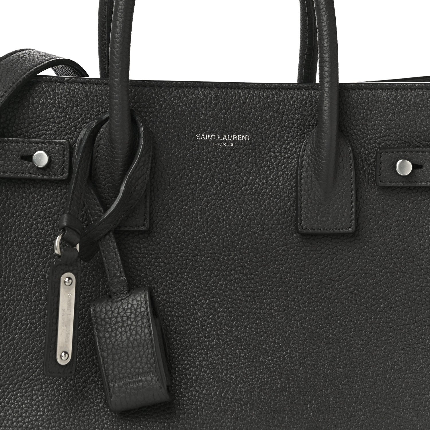 Saint Laurent Grained Calfskin Baby Sac De Jour Souple Asphalt 7 of 9