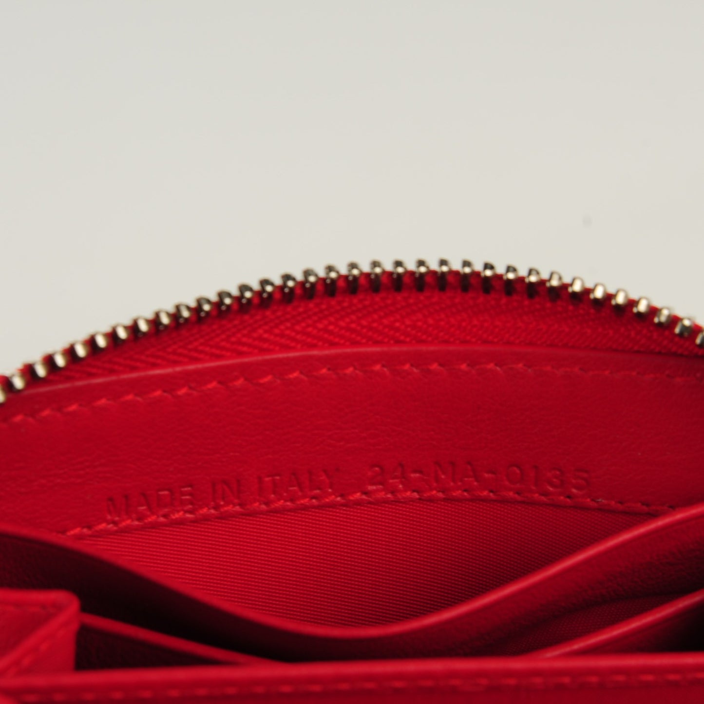 Patent Cannage Zip Coin Purse Rouge