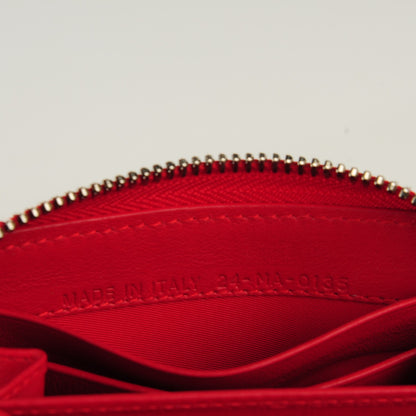 Christian Dior Patent Cannage Zip Coin Purse Rouge 6 of 7
