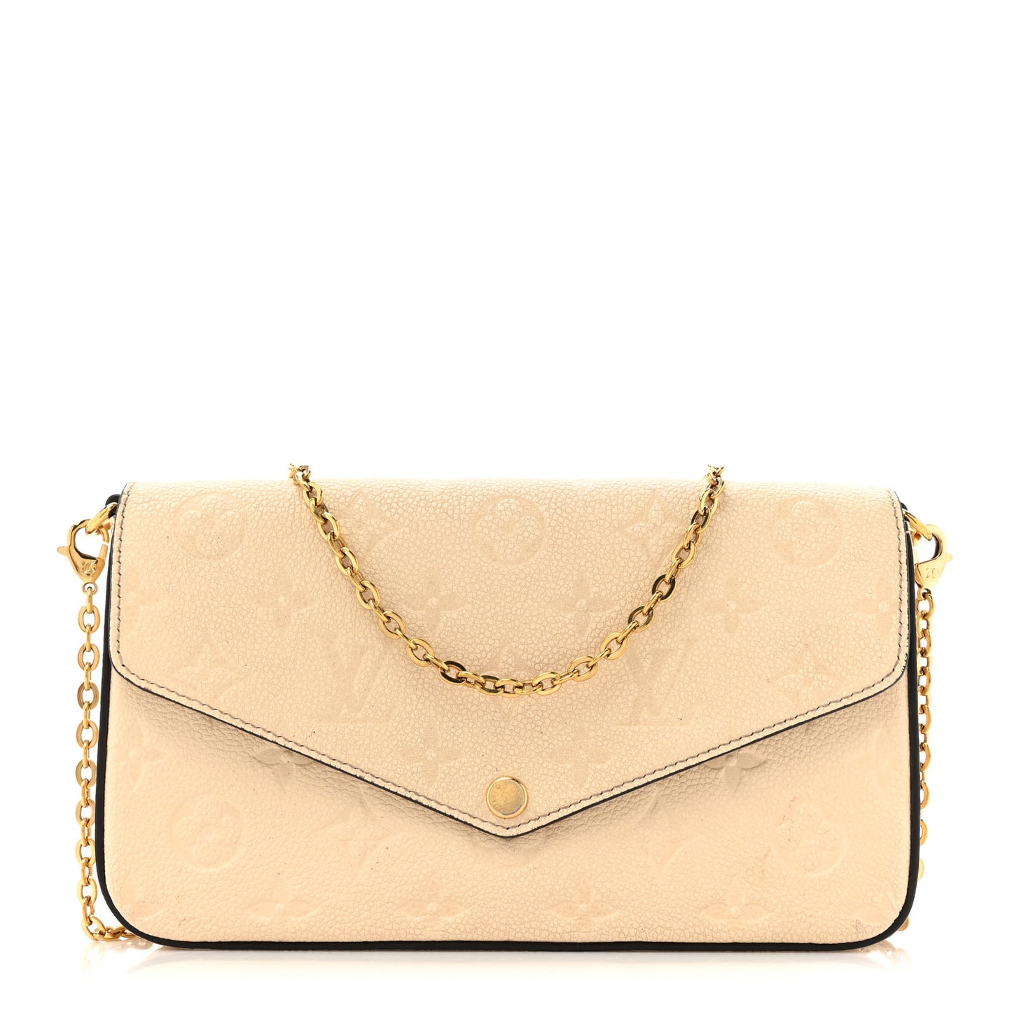 Empreinte Pochette Felicie Chain Wallet Cream