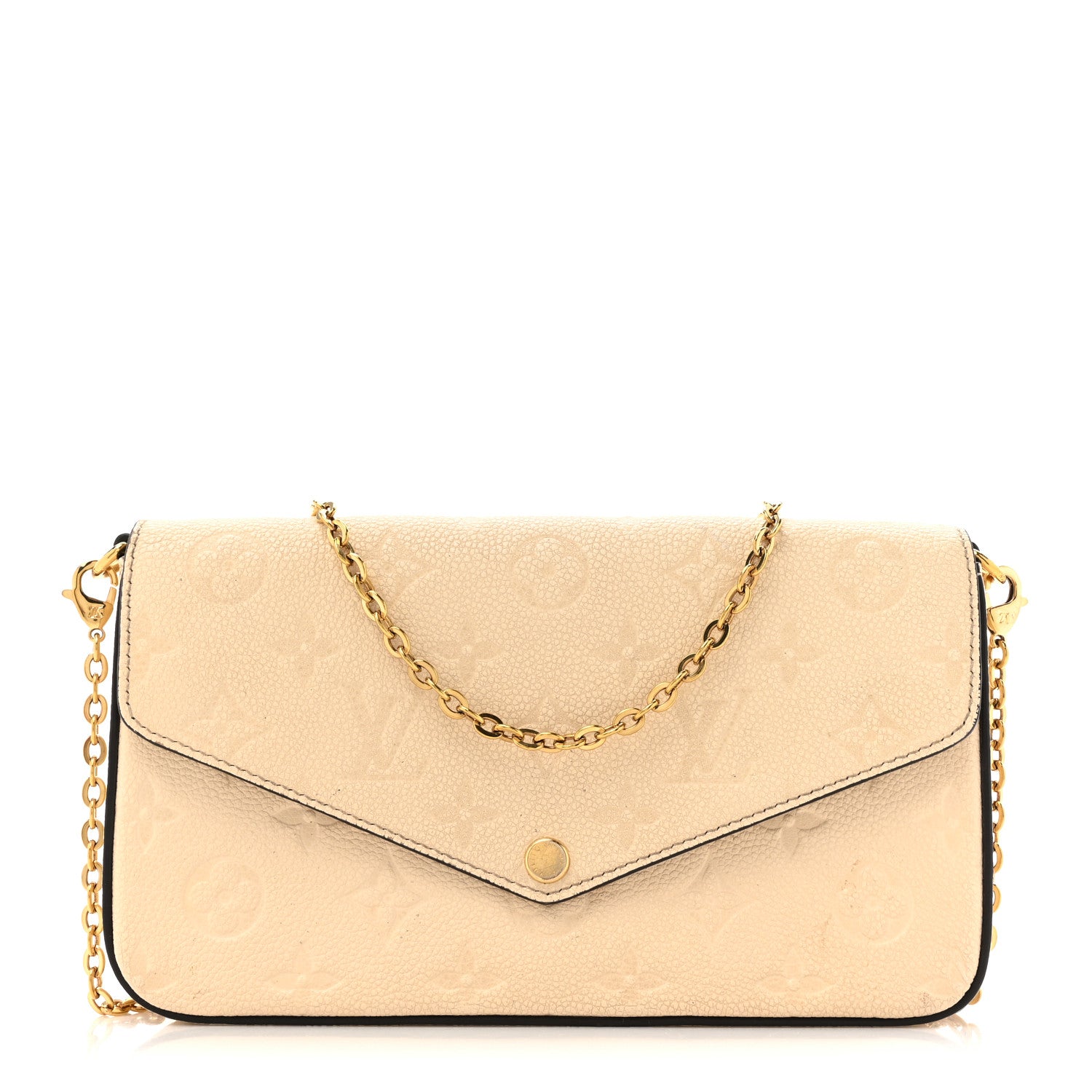 Louis Vuitton Empreinte Pochette Felicie Chain Wallet Cream 1 of 15