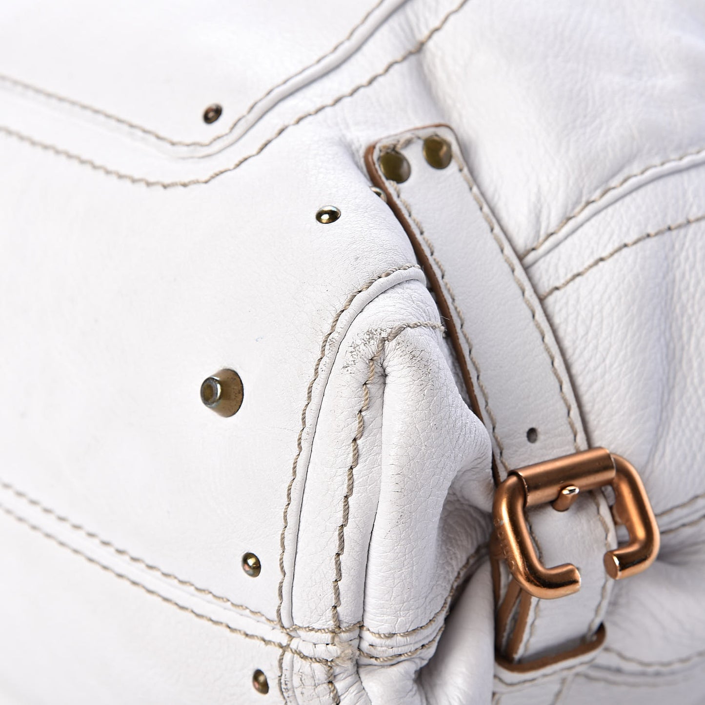 Calfskin Paddington Hobo White