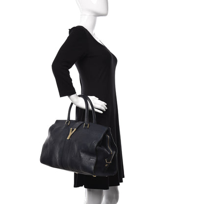 Saint Laurent Sheepskin Medium Cabas ChYc Navy 2 of 15