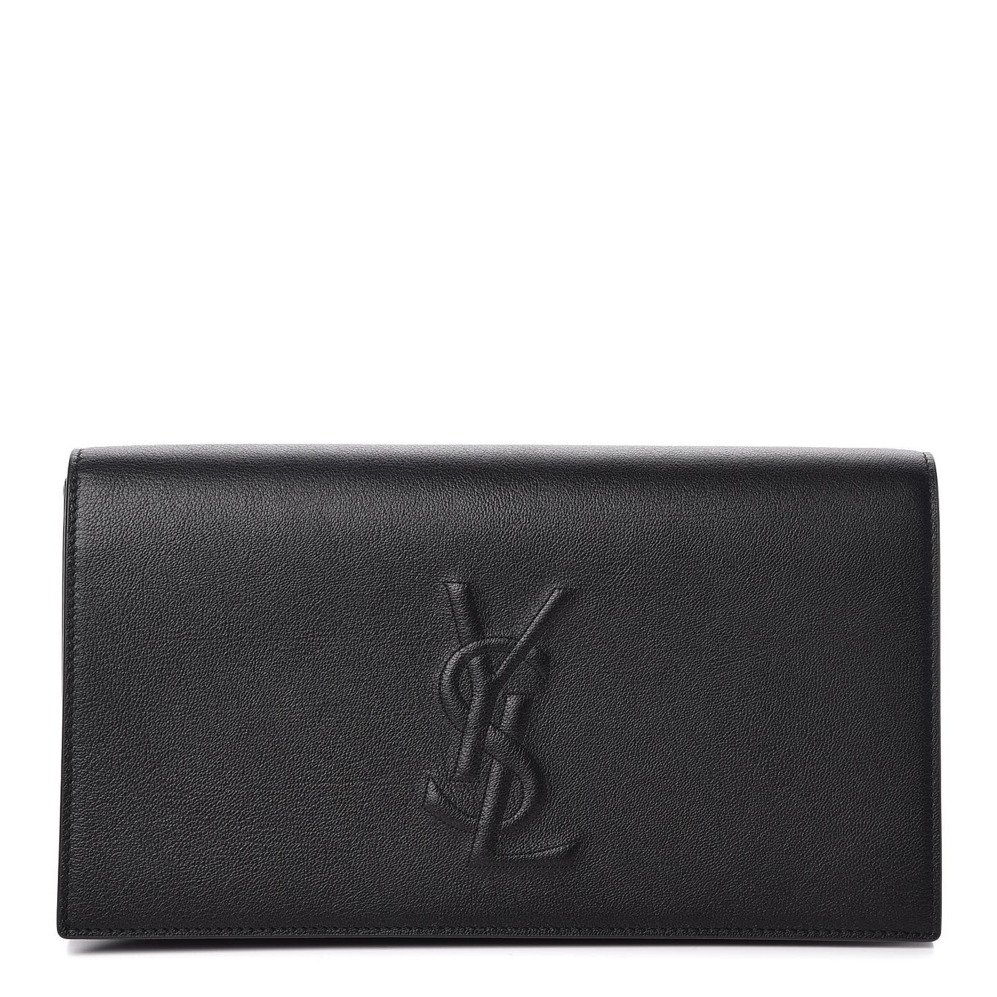 Calfskin Monogram Large Belle De Jour Clutch Black